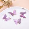 Horquilla para pendientes de mano con forma de mariposa grande, color morado y azul, con purpurina acrílica y pegamento, estilo hada japonesa