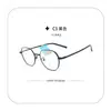 Al por mayor 11942 Moda Ultraligero Retro No Magnético Metal Gafas Montura Finamente Tallada Inserto Núcleo Pata de Espejo Chapado IP