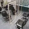 Silla de Salón Reclinable con Altura Ajustable para Cortes de Cabello, Giratoria y Adecuada para Teñido de Cabello, Hecha de Acero Inoxidable