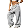 Pantalões casuais retos largos de outono novos para mulheres, moda esportiva, calças compridas de perna larga, Amazon europeia e americana transfronteiriça