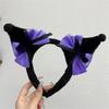 Lindo Diadema de Orejas de Peluche de Dibujos Animados para Mujer Kulomi Lazo Morado Diadema Cos Accesorios para el Cabello Paquetes de Cabello Sanrio