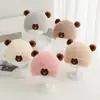 Gorro de Oso 3D de Dibujos Animados, Bonito Gorro de Punto con Borde Rizado, Versátil Estilo Coreano para Otoño e Invierno, Cálido y Resistente al Frío