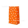 Saco de papel Kraft plano colorido com doces de bolinhas para embalagem de doces, lanches de panificação, presentes para crianças, saco de armazenamento