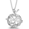 Pendente Vazado Flor Gota Mexicana Aromaterapia Corrente de Aço Titânio Diamante Difusor de Óleo Essencial Colar para Mulheres