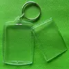 Llavero de Plástico Spot Llavero Acrílico Acrílico Llavero Marco de Fotos Transparente Rectángulo Foto Doble Cara