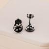 Murciélago fantasma calabaza gato de Halloween y otras formas aretes de acero inoxidable tres colores opcionales fábrica en stock suministro transfronterizo