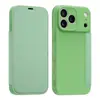 Funda abatible con sensación de piel para teléfono móvil Iphone18Promax, Funda protectora todo incluido de silicona líquida Apple 15Promax