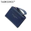Cartera corta transfronteriza para mujer Yue Qian Kai moda ins color de contraste 20% de descuento pulsera de mano billetera multi-tarjeta al por mayor