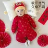 Atuendo de Año NuevoMameluco para Bebé Algodón Puro Rojo Otoño Invierno Bebé Recién Nacido Ropa de Año Nuevo Festivo