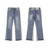 Al por mayor transfronterizo Galería Dept nuevos pantalones vaqueros microcosidos de empalme pintados a mano con costuras de tinta lavada, combinables para hombre