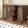 Aparador estilo meados do século, armário de parede para sala de estar, armário de chá, armário de armazenamento à prova de poeira, armário de armazenamento doméstico, gaveteiro