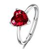 Pendientes de circonita de amor para mujer, anillo creativo con forma de corazón, collar con colgante, conjunto de tres piezas, personalizado, decoración de alta gama