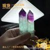 Venda Quente Transfronteiriça Fluorita de Melancia Natural Pilar de Energia Hexagonal de Ponta Única Pilar de Cristal Artesanato de Cristal Ornamentos Atacado