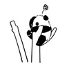 Em estoque decoração simples para quarto infantil menino menina quarto infantil decoração de panda de desenho animado adesivo de parede acrílico adesivo de parede fofo