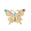 Moderna Broche de Aleación con Diamantes, Pedrería Calada, Broche de Mariposa, Diamantes de Colores, Pin de Corsage de Insecto Dulce y Lindo Ropa