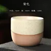Taza de Té Estilo Japonés de Cerámica Gruesa Taza Maestra de Cerámica Taza Individual Creativa Tazón de Té Retro Cambio de Horno Taza de Té Suministro Transfronterizo Venta al por Mayor