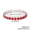 Pulsera redonda transfronteriza 6.0 con hebilla de extensión multicolor, joyería femenina de alta calidad, pulsera de circonita de color, venta al por mayor para mujer