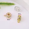 Broche de Semilla de Melón con Zirconia Microincrustada Color Oro 18K Conserva el Color con Conector para Colgante para Collar Pulsera DIY Colgante Accesorio de Broche Universal