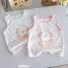 Chaleco de Dibujos Animados para Bebé Niña 26 Nuevo Verano Ultra Suave Delgado Sin Mangas Camiseta con Estampado de Cachorro Rayado Transpirable Ropa Exterior 3