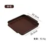 Bandeja de doble asa con imitación de veta de madera, plato de plástico, bandeja rectangular para pan y postres, bandeja para frutas, bandeja de servicio de almacenamiento multtamaño