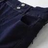 Ropa de Mujer al por Mayor Transfronteriza Otoño Nuevo Estilo Americano Aspecto Adelgazante Aspecto Adelgazante Color Sólido Elástico Jeans Ligeramente Acampanados