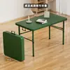 Mesa plegable ligera sin instalación, mesa de comedor portátil para el hogar, mesa rectangular simple de plástico para puesto exterior