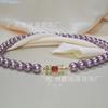 Collar de Perlas de Circonita Blanca y Dorada 8-10mm Luz Fuerte Zhengyuan Ao Blanco Nanyang Collar de Perlas Moradas Doradas Venta al por Mayor