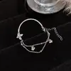 Pulseira Ajustável Full Diamond Zircônia Estilo Coreano 2025 Novo Design de Nicho Joia de Mão Versátil Joias Simples Exquisite