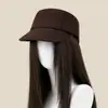 Chapéu de Cavaleiro Retrô Japonês Simples de Aba Reta Unissex Outono Casual Versátil Emagrecimento Facial Chapéu de Jornaleiro de Alta Qualidade