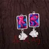 Pendientes Vintage Bordados Hechos a Mano de Estilo Étnico de Moda con Borlas Pequeñas, Joyería de Plata Miao de Yunnan, Color Blanco, Tamaño 41