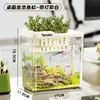 Aquário Wo Betta para Sala de Estar Novo 2025 Aquário Ultra Branco Desktop Casa Mesa de Chá Criativo Aquário de Peixe Dourado