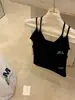 XIA'X Camiseta de Verão para Menina Estilo Coreano Simples Versátil com Gola Halter Blocos de Cor Algodão Canelado Costas Bonitas Roupa Íntima