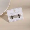 Pendientes Geométricos Huecos Versátiles de Moda Transfronteriza Estilo Simple Europeo y Americano Elegante Diseño Pequeño Pendientes con Forma de Corazón y Mariposa para Mujer