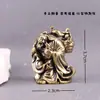 Figura de Anciano de Latón Puro que Atrae Fortuna y Riqueza, Artículo Decorativo Vintage para Mesa, Mascota de Té y Adorno de Artesanía de Cobre