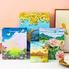 Bolsa de Regalo de Pintura al Óleo Creativa, Bolso Tote Artístico de Nuevo Estilo, Exquisito Empaque de Ramo para Vacaciones y Cumpleaños, Bolsa de Papel para Regalo
