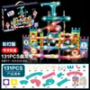 Blocos de construção de pista de bolinhas de luz magnética, peça magnética tridimensional DIY mutável, brinquedo de blocos de construção de mosaico infantil