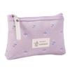 Bolsa de Cosméticos de Lona Impermeable Estampada Portátil Pequeña para Mujer con Cremallera Neceser Multifuncional Estuche para Bolígrafos de Estudiante