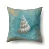 Funda de almohada de poliéster con algas Blue Ocean decoración de coche impresión para el hogar almohada mesita de noche sofá cojín lumbar funda QT