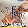 Para iPhone 13 Pro Max Borde Recto Galvanizado Funda de Teléfono Apple Color Sólido Transparente Cubierta Completa Anti-Caídas Funda Protectora