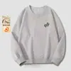 Sudadera de Invierno para Hombre con Cuello Redondo y Mangas Largas, Sudadera de Otoño para Hombre con Capucha de Forro Polar Gris Estilo Americano de Moda