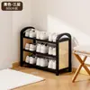 Zapatero simple para la entrada, adecuado para apartamentos de alquiler, zapatero estrecho para dormitorios, ahorra espacio, zapatero multicapa a prueba de polvo