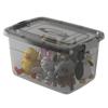 Caja de almacenamiento doméstica engrosada, caja de almacenamiento grande de plástico con tapa, caja de almacenamiento de juguetes de varios tamaños para artículos diversos, venta al por mayor