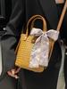 Bolso Tejido de Paja para Vacaciones en la Playa de Verano para Mujer 2026 Nuevo Bolso Cruzado Versátil Bolso Cesta Tejida