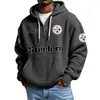 Ropa Nueva para Hombre Transfronteriza 3D Amazon Más Vendida Sudadera con Cremallera Tendencia de Comercio Exterior Sudadera Serie Nueva de la NFL