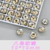 Rhinestones de Alta Calidad Color Champagne con Parte Trasera Puntiaguda K9 al por Mayor Vidrio Imitación Huazi Deslumbrante Rhinestones Grandes Irregulares para Arte de Uñas