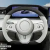Capa de Volante Modelo 2026 Huawei Luxeed S7/R7 Capa de Guidão de Carro Ultra Fina de Camurça e Pelúcia Modelo 2025 AITO S9t/S9