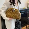 2026 Nueva Moda Estilo Artístico Europeo y Americano Bolso de Mano para Mujer Bolsa de Playa de Paja Tejida