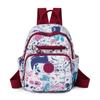 Mochila para mujer, nueva moda, de nailon, impermeable, informal, bolso de viaje, sencilla, combinable, con estampado multicapa para mujer