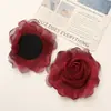 Tecido Retrô com Flores Frescas Borda Queimada Rosa Seca DIY Artesanal Semi-Acabado Flor de Pulso Acessórios para Colar