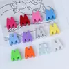 Miçangas com Letras com Furo de 6mm, Acessórios para Bolsas, Acessórios para Chaveiro DIY, Corrente para Celular de Acrílico, Miçangas Soltas Dopamina